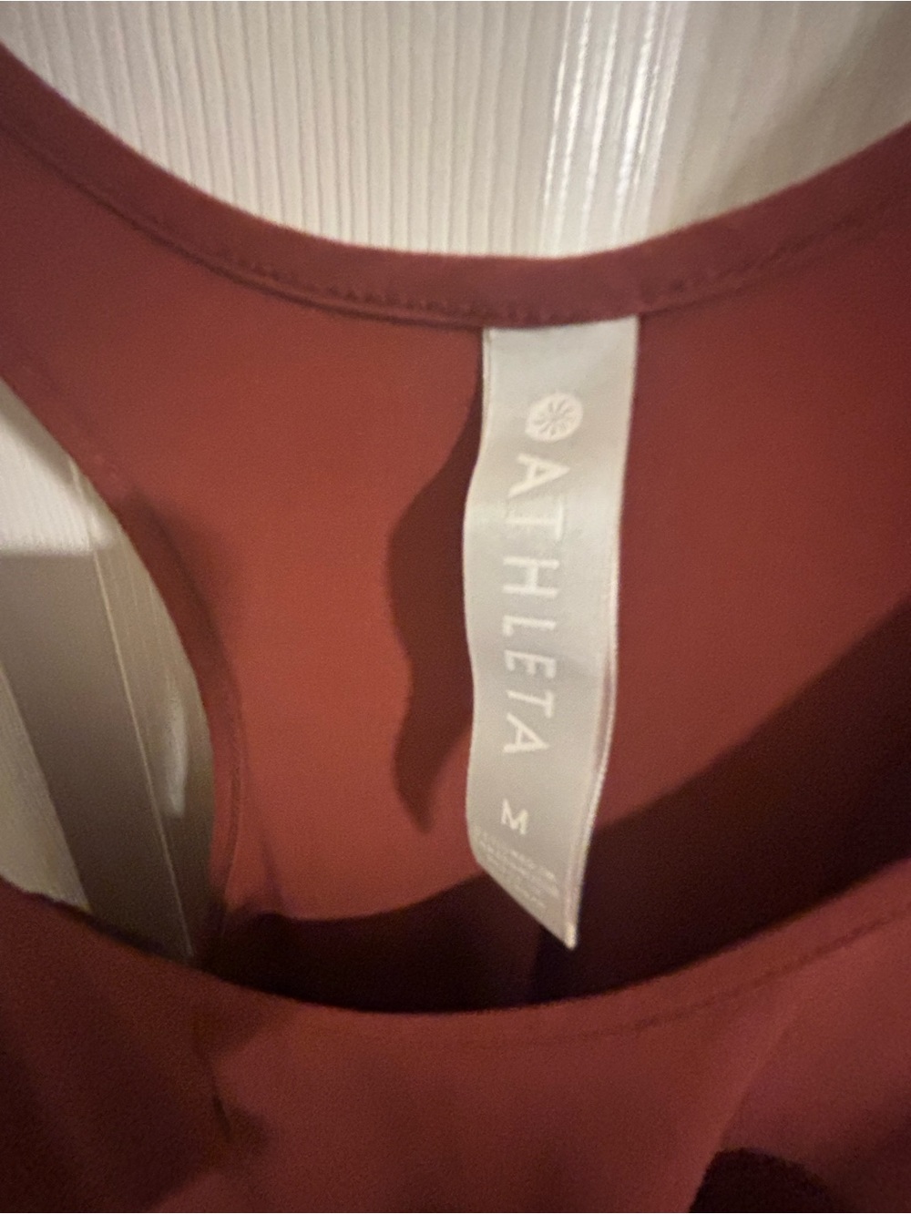 Athleta Presidio Rust Red Racerback Tank Dress. Size Medium 486452 - Picture 3 of 5